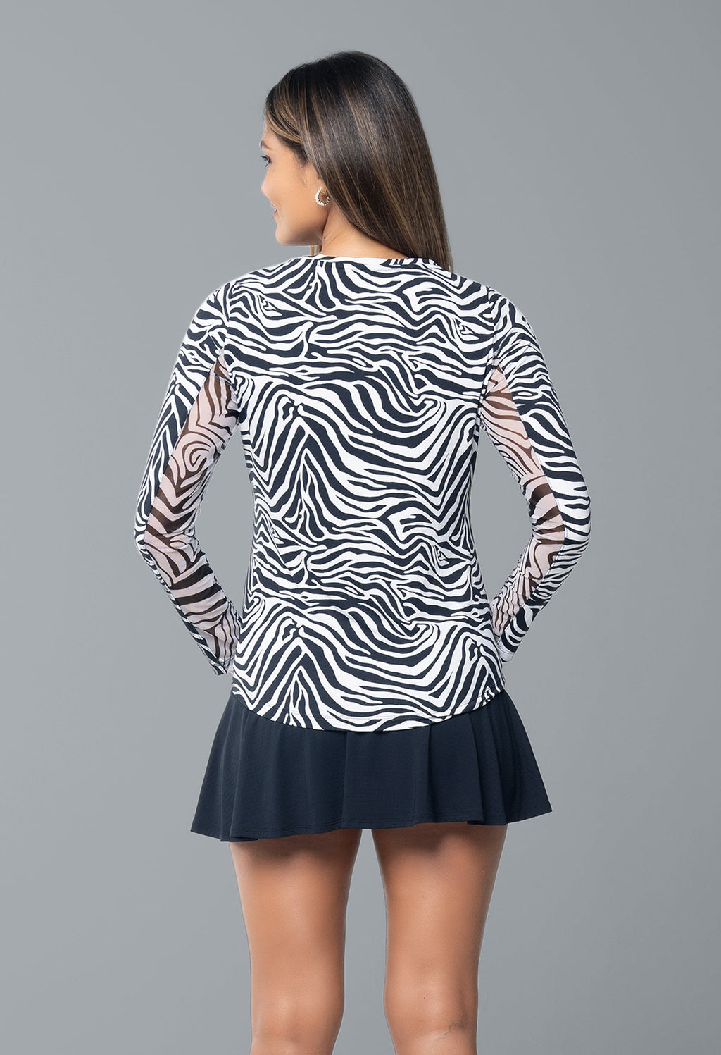 Cecilia Print Long Sleeve Crew Neck – 12932