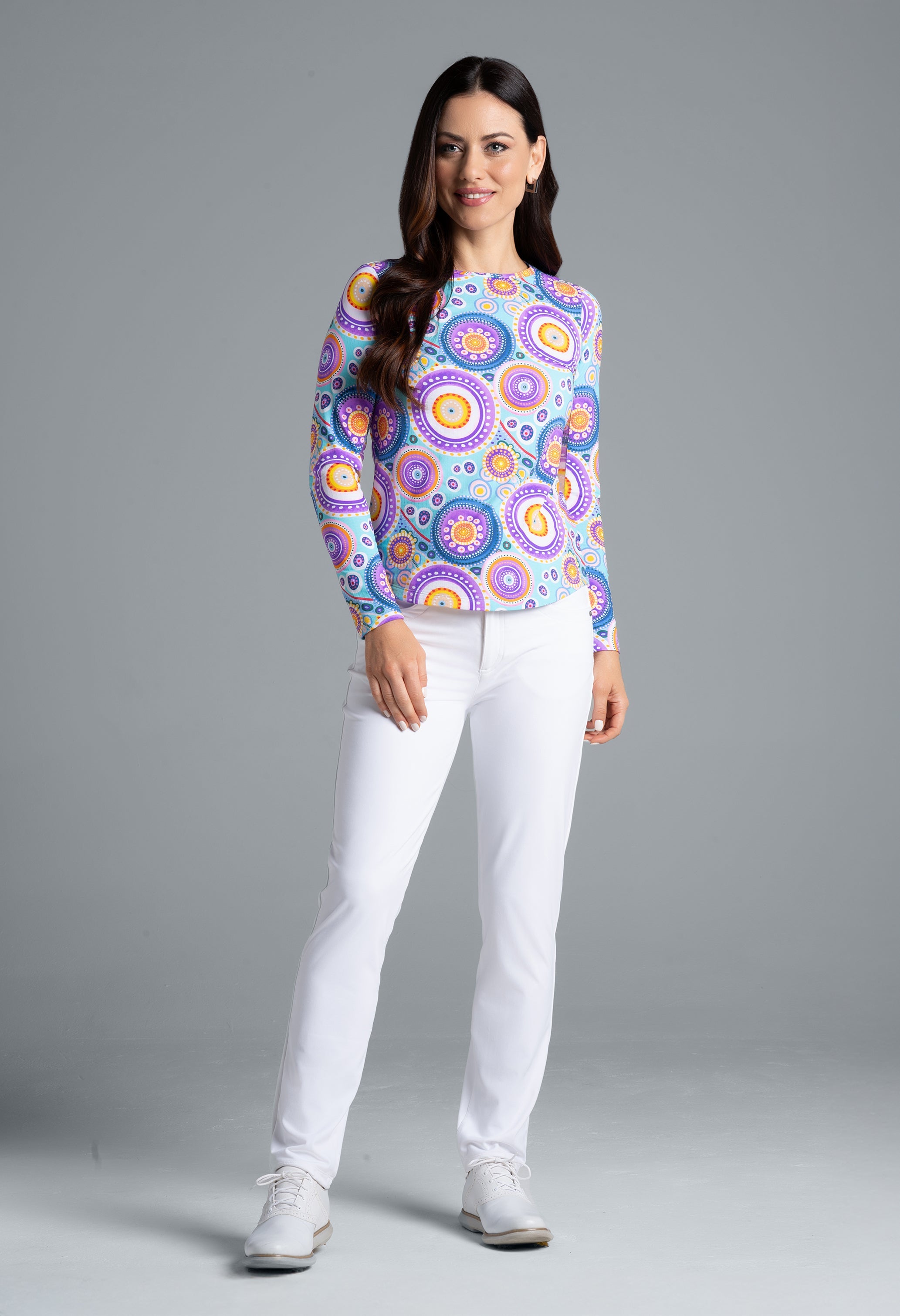Leona Print Long Sleeve Crew Neck – 12933