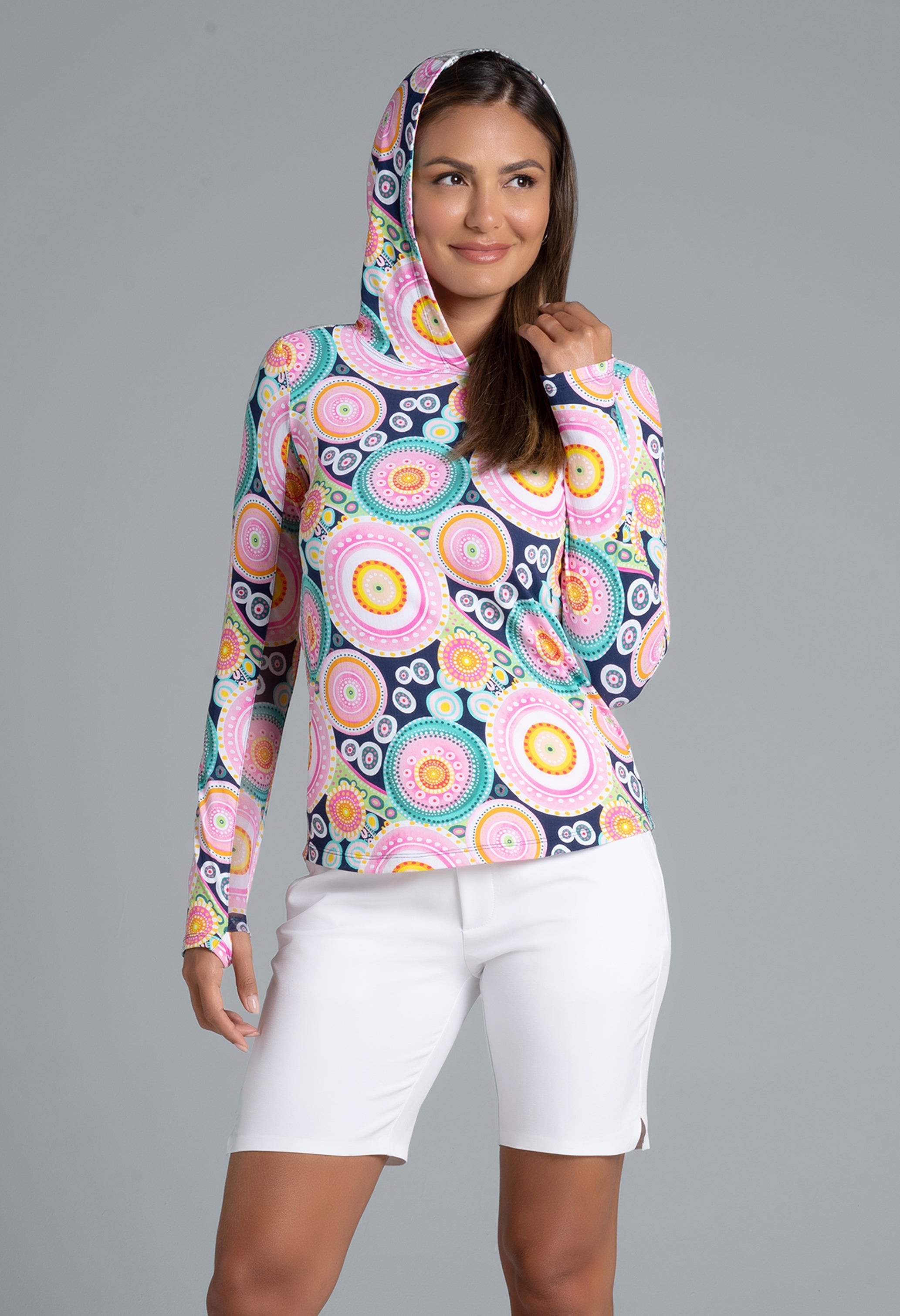 Leona Print Long Sleeve Hoody – 16933